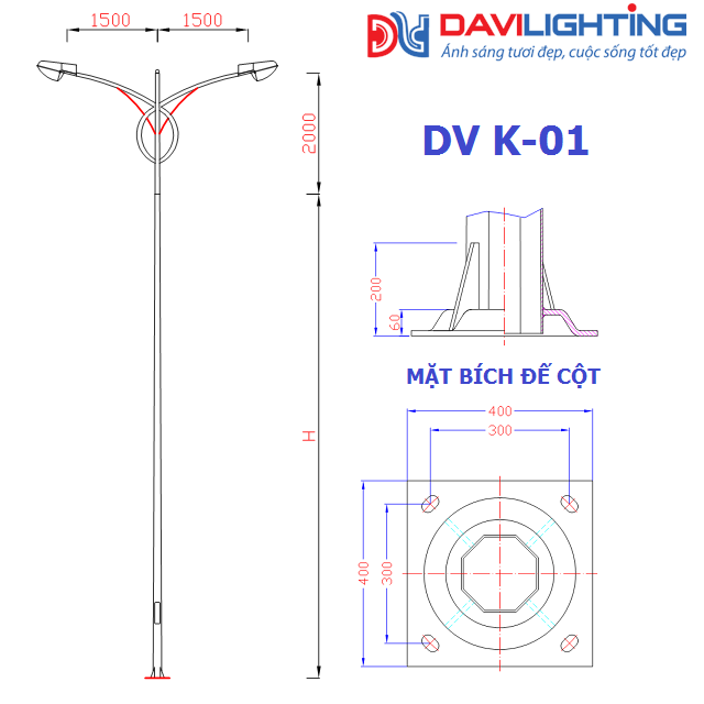 Cột thép bát giác côn BG...-78 cần đôi